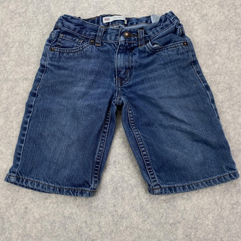 Levi's 505 Regular Denim Bermuda Shorts Kids 7 REG (22x8) Blue Adjustable